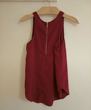 blusa vaporosa burdeos