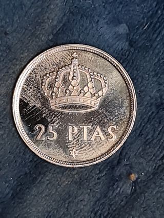 MONEDAS 1, 5, 25, 50 PESETAS DEL AÑO 1975 *79