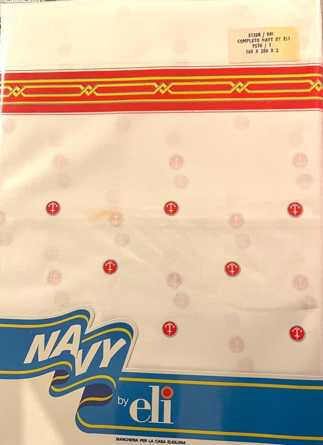 Set 7 lenzuoli singoli stile navy