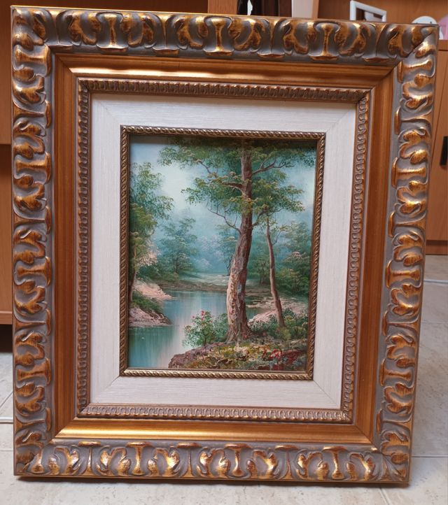 Óleo sobre lienzo paisaje (los dos 30 €)