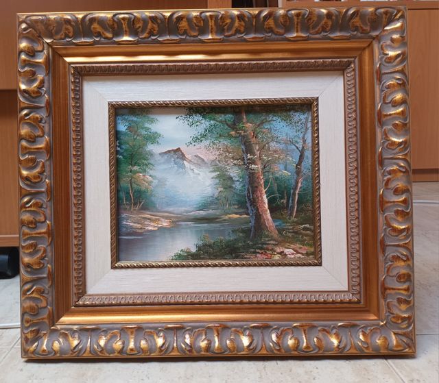 Óleo sobre lienzo paisaje (los dos 30 €)