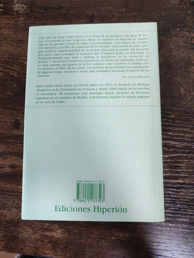 Libro Los lunes, poesia