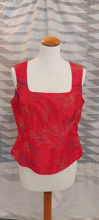 top de fiesta rojo