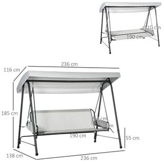 Balancín convertible en cama gris NUEVO