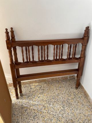 Dos Cabecero de madera cama de 90