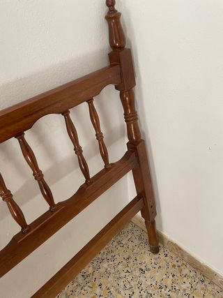 Dos Cabecero de madera cama de 90