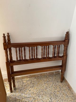 Dos Cabecero de madera cama de 90