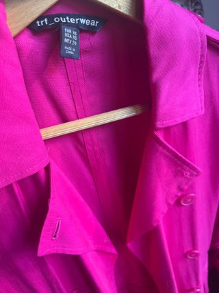 Guardapolvos gabardina fucsia ZARA XS