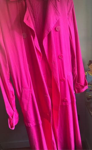 Guardapolvos gabardina fucsia ZARA XS