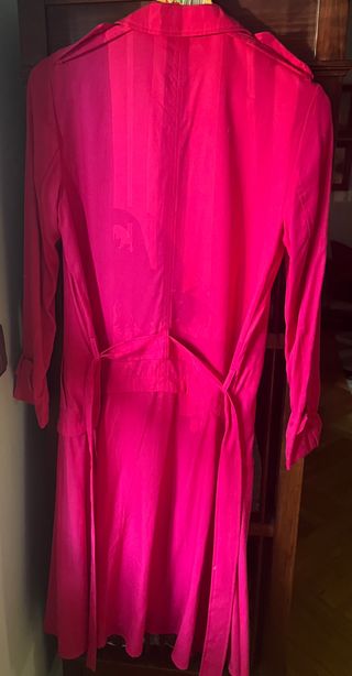 Guardapolvos gabardina fucsia ZARA XS