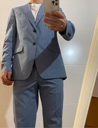 Traje Zara Azul Claro