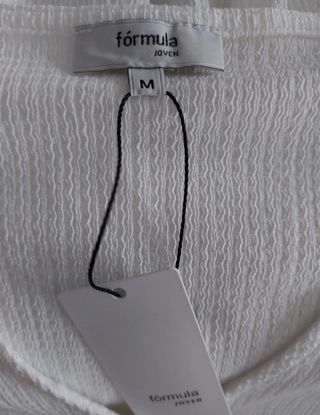 Top peplum manga abullonada de Fórmula Joven❇Nuevo