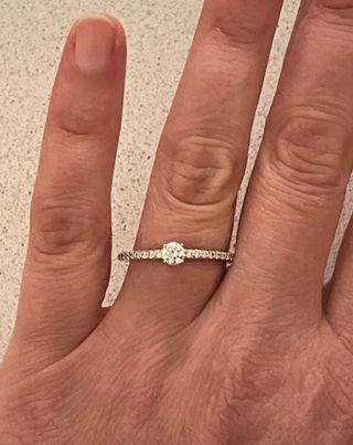 Anillo plata con moissanita