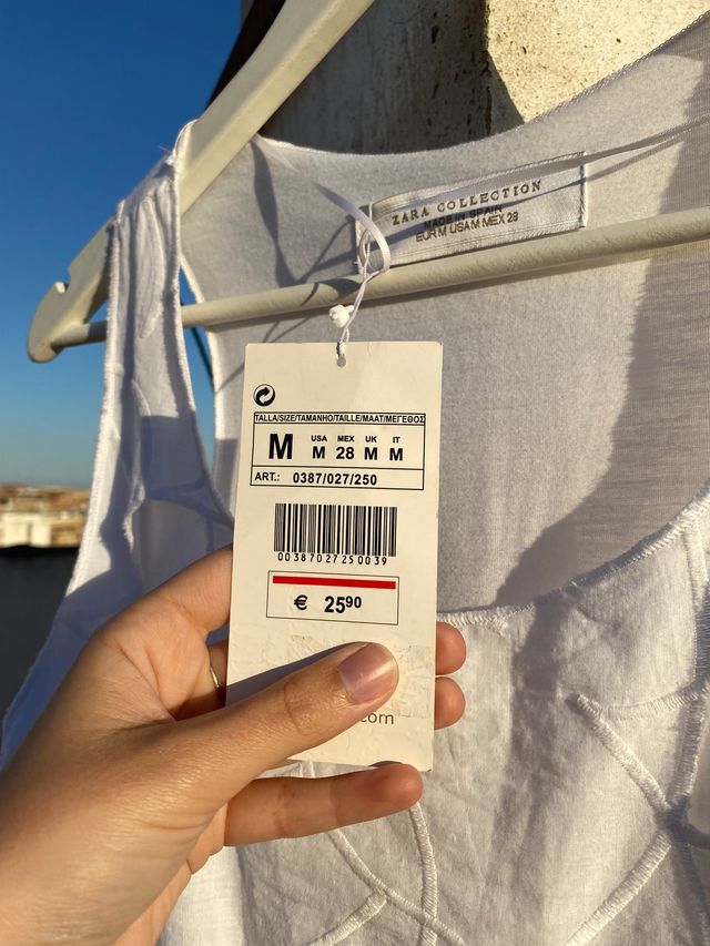 vestido Zara blanco