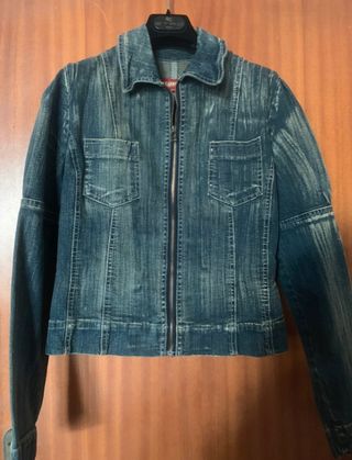 Giacca da ragazza di jeans con cerniera Carrera