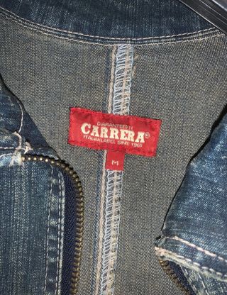 Giacca da ragazza di jeans con cerniera Carrera