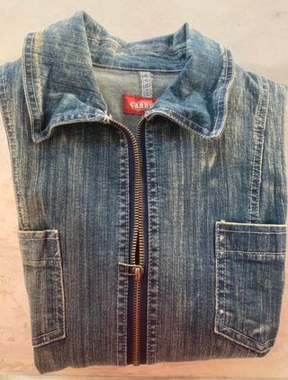 Giacca da ragazza di jeans con cerniera Carrera