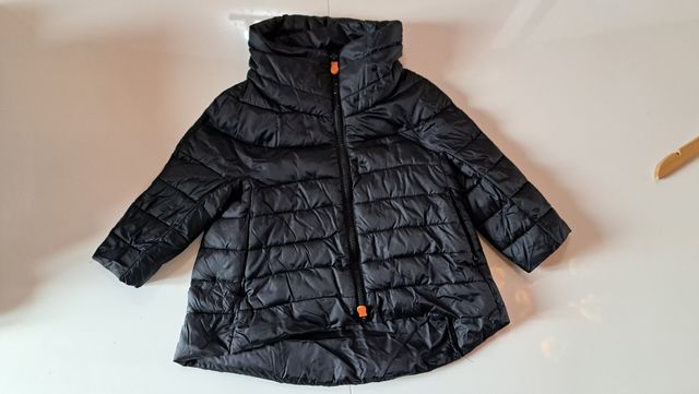 piumino nero bambina Save the Duck manica 3/4