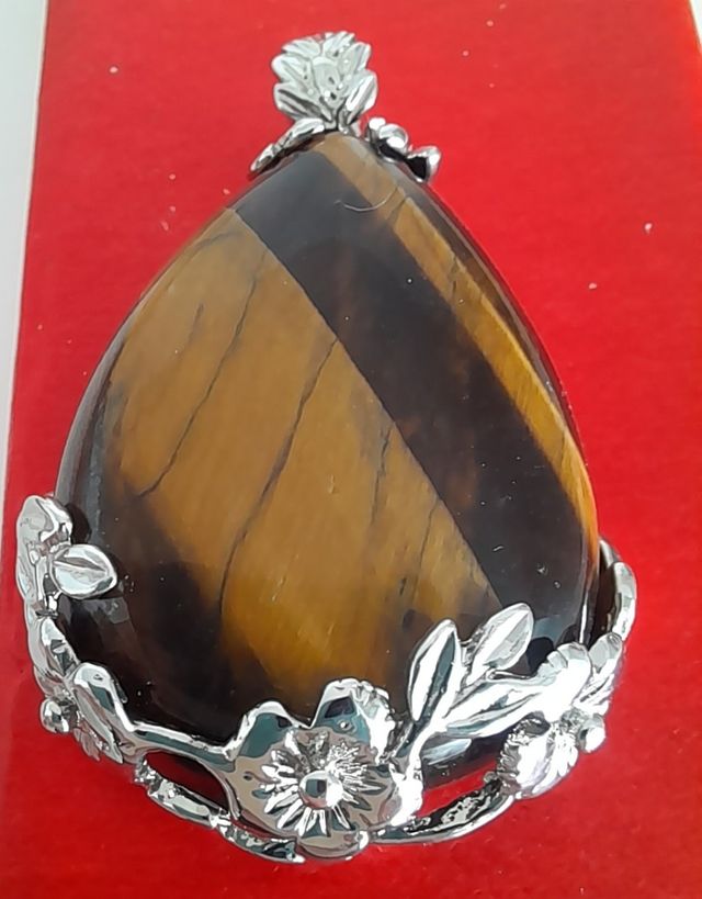 COLGANTE DE PLATA Y OJO DE TIGRE