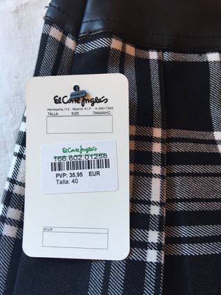 Minifalda tablas Fórmula Joven. El Corte Inglés