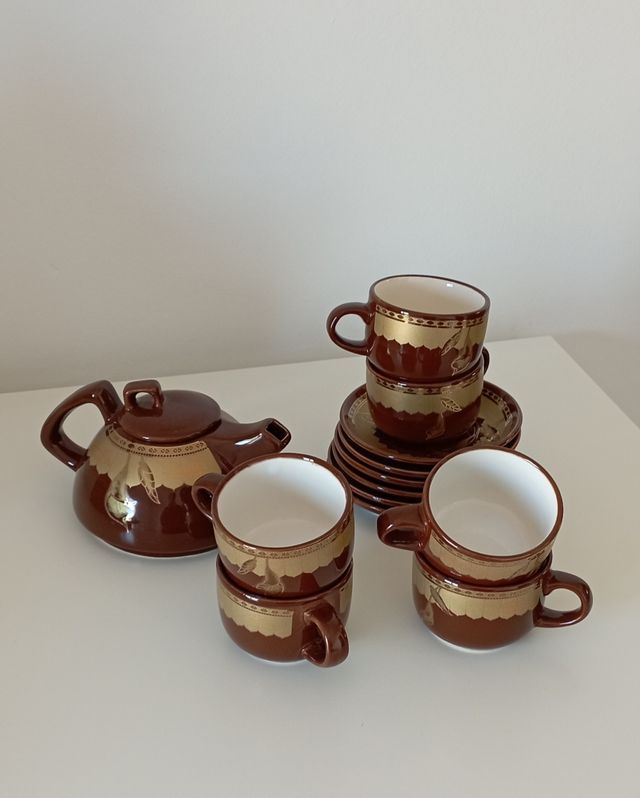 Juego de té de cerámica para 6 servicios