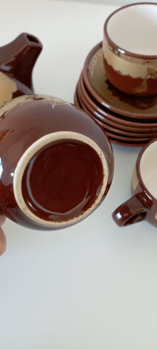 Juego de té de cerámica para 6 servicios