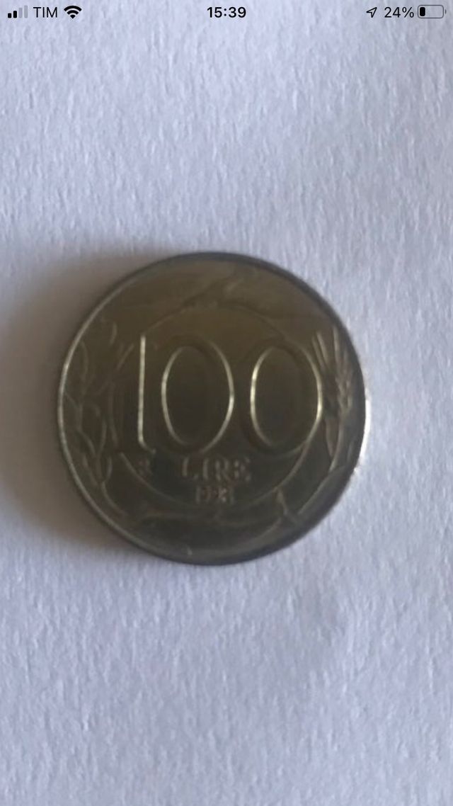 Moneta 100 lire Turrita del 1993