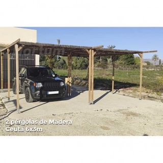 Pérgola de madera maciza 6*3 Postes 7x7cm Cochera