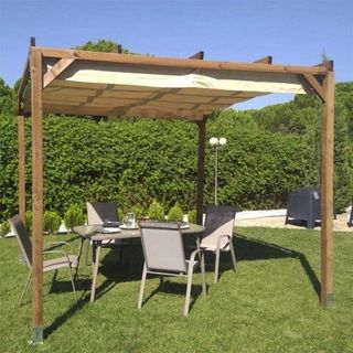 Pérgola de madera maciza 3*3. Postes 9x9cm