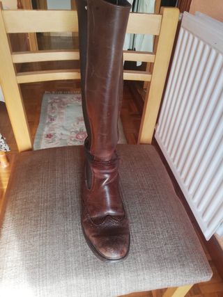 Botas de piel Marrones y negras
