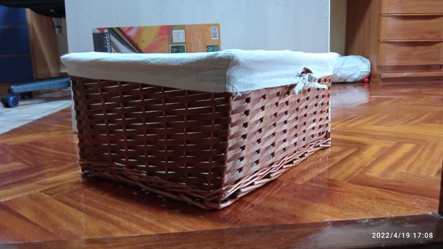 Cesta de mimbre rectangular 45x34cm