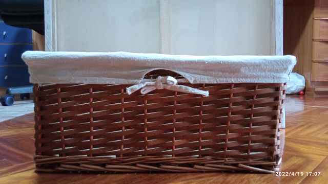 Cesta de mimbre rectangular 45x34cm