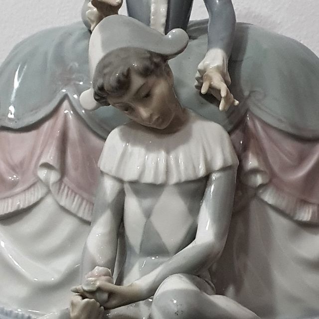 Lladró " DAMITA Y NIÑO  ARLEKIN " ,#4883,  Porce