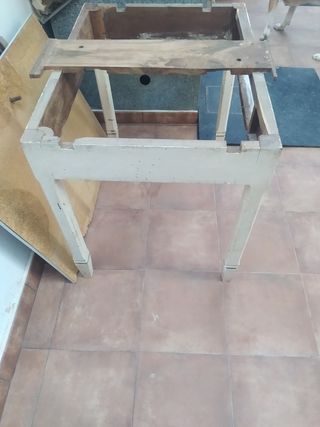 estructura para restaurar mesa de castaño artesana