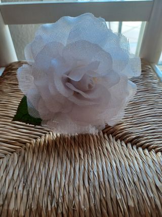 Flor tela blanca flamenca gitana feria romería