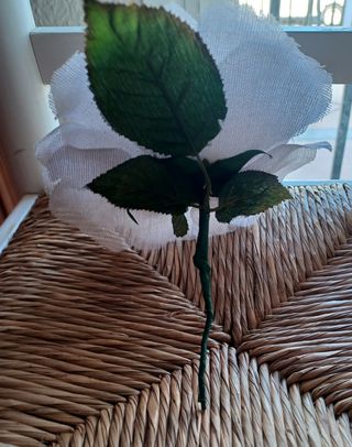 Flor tela blanca flamenca gitana feria romería