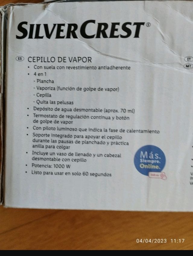 CEPILLO DE VAPOR O PLANCHA DE VAPOR