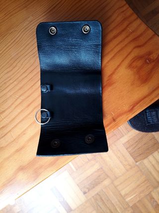 llavero moto de cuero nuevo