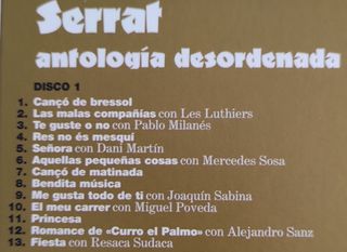 4CDs.+Libro,J.M. Serrat "Antología desordenada"