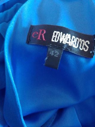 Vestido de fiesta azulón talla 42