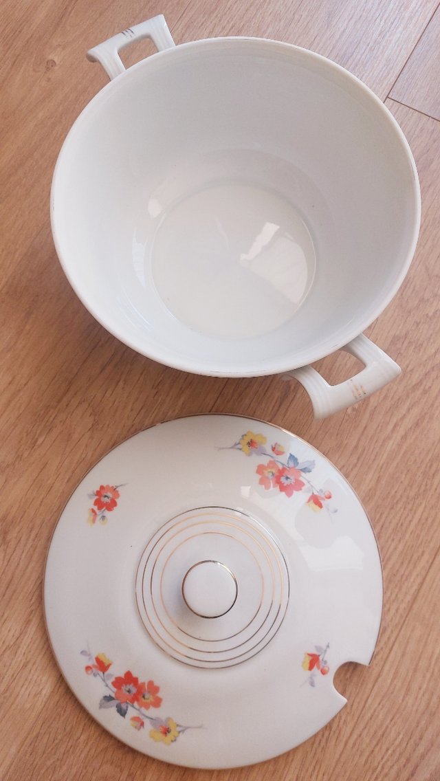 Lote sopera y frutero porcelana de Bavaria