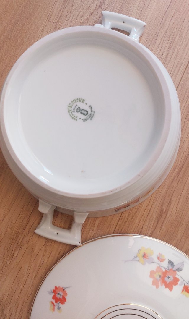 Lote sopera y frutero porcelana de Bavaria