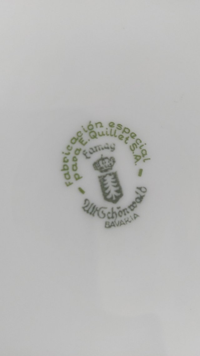 Lote sopera y frutero porcelana de Bavaria