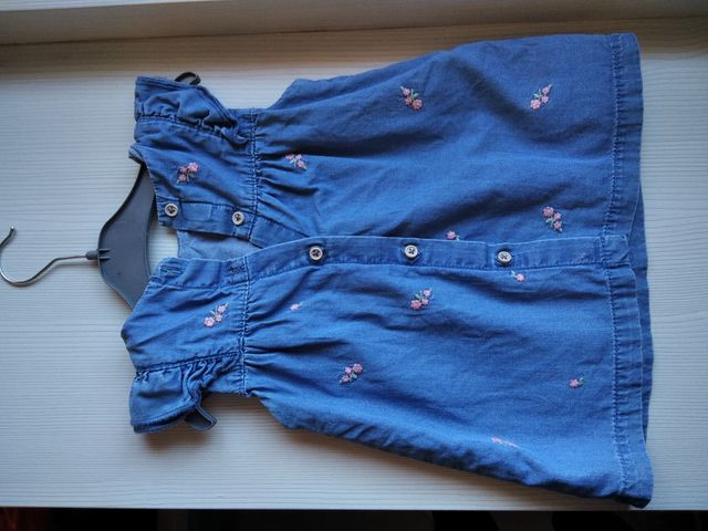 vestido vaquero zara niña talla 6-9 meses