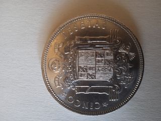 moneda de 5 pesetas de 1949 estrella 49 MBC más . 