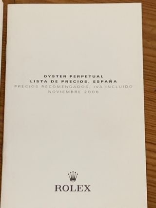 Rolex Oyster perpetual catalogue and price list 