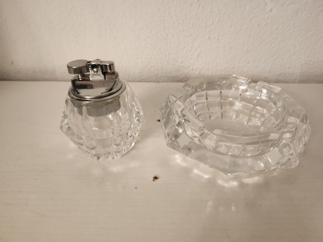 JUEGO DE MECHERO Y CENICERO