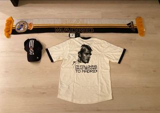camiseta Beckham Real Madrid, gorra, bufanda