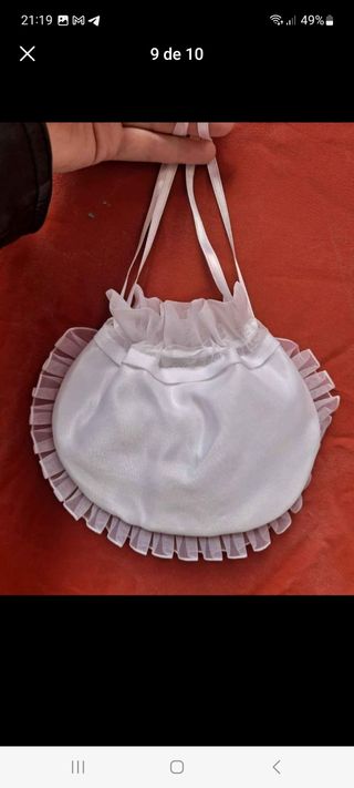 vestido de comunión de organza 