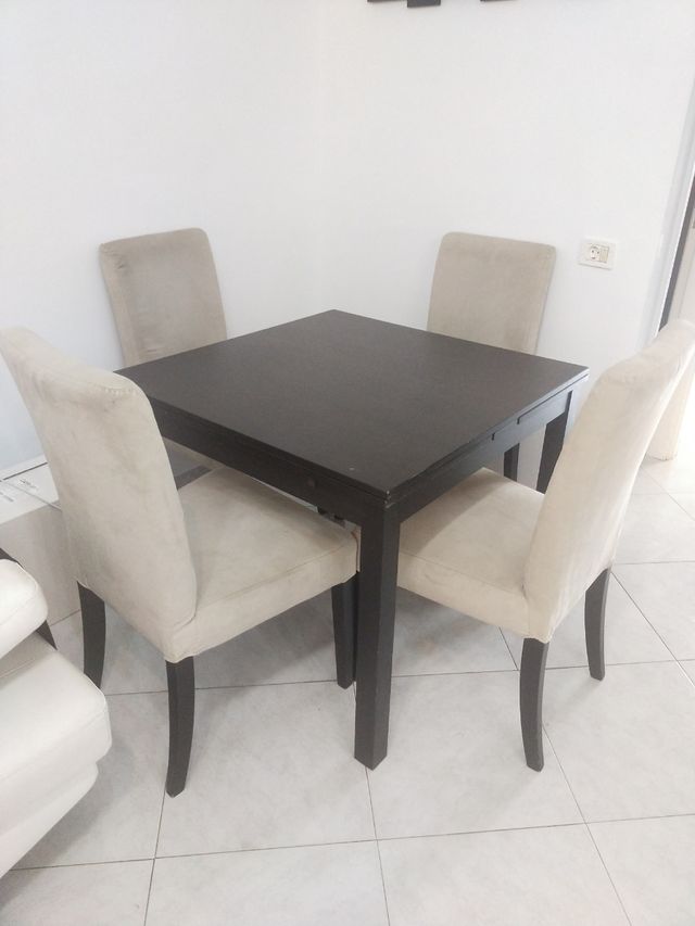 Mesa de salón + 4 sillas 
